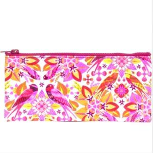 New Blue Q Pencil Case Zipper Bag Birds